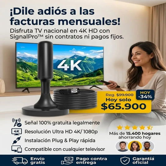 ¡Nuevo! SignalPro 4K HD™ Señal Libre y Gratis